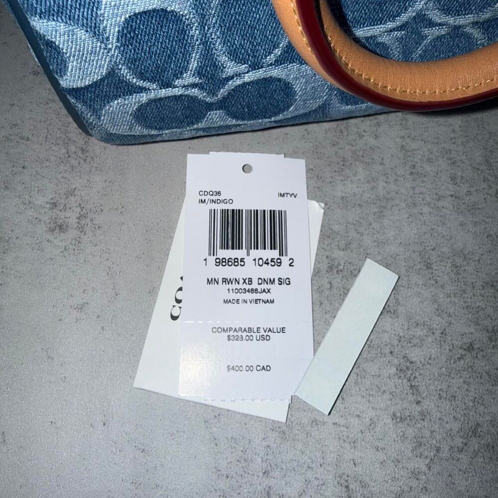 Coach Denim Mini Rowan Crossbody Bag - Picture 6 of 9